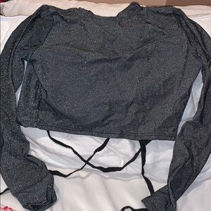 Two piece skirt set with crop top